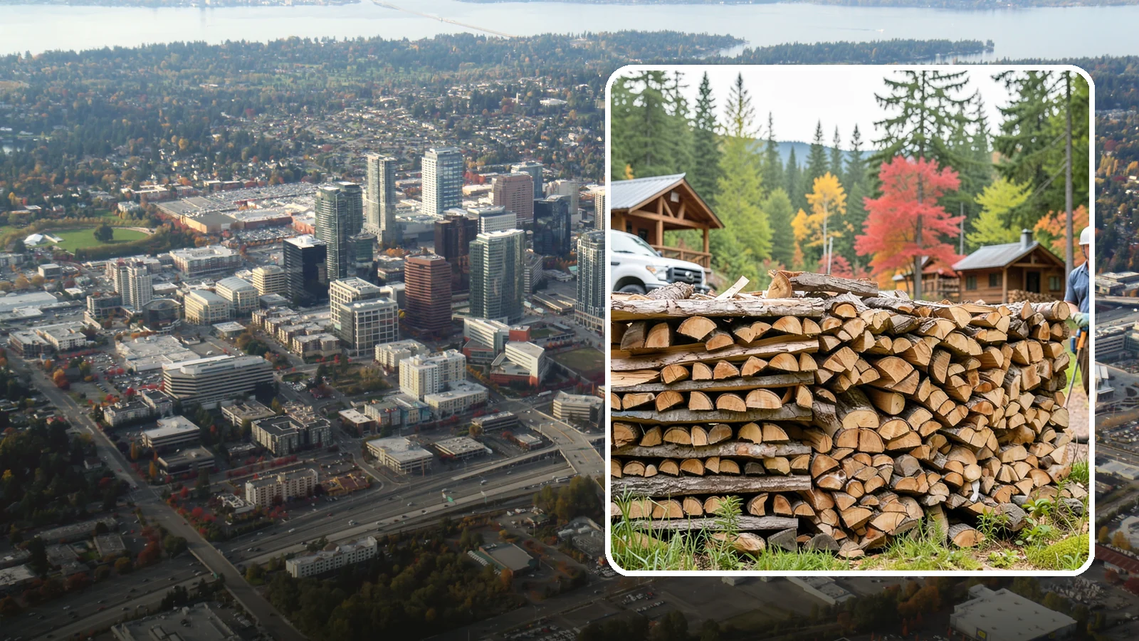 Airbnb Firewood in Bellevue, King County, WA - Hands-off firewood delivery and restocking built for busy Airbnb hosts.
