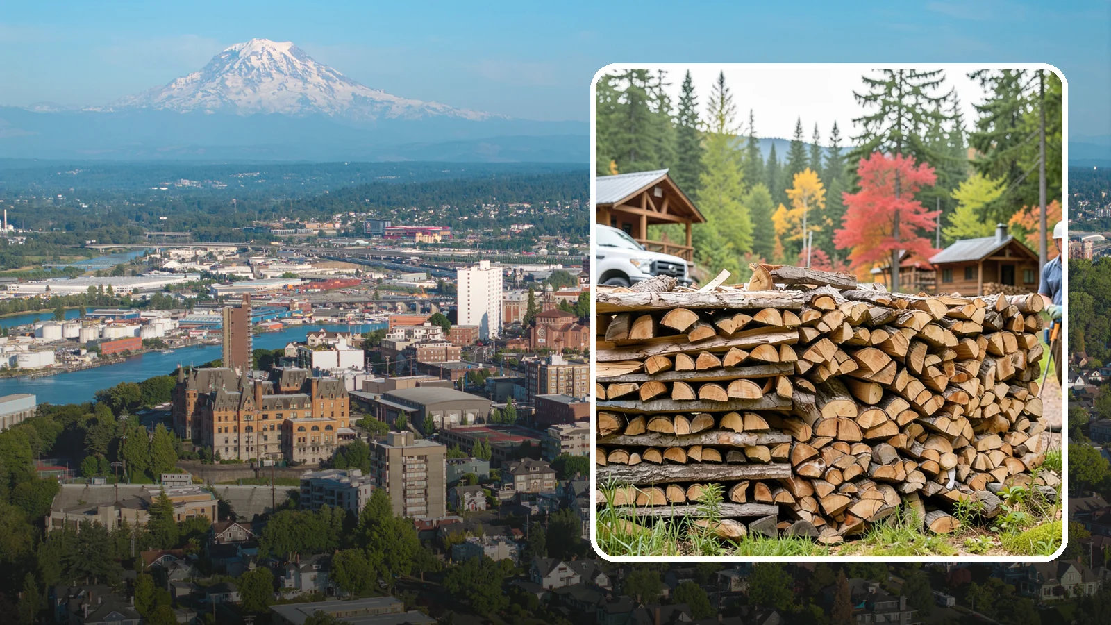 Airbnb Firewood in Tacoma, Pierce County, WA - Hands-off firewood delivery and restocking built for busy Airbnb hosts.