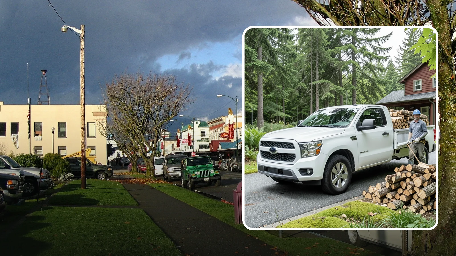 Backyard Delivery in Arlington, Snohomish County, WA - Firewood carried past the front of your property and placed in your backyard.