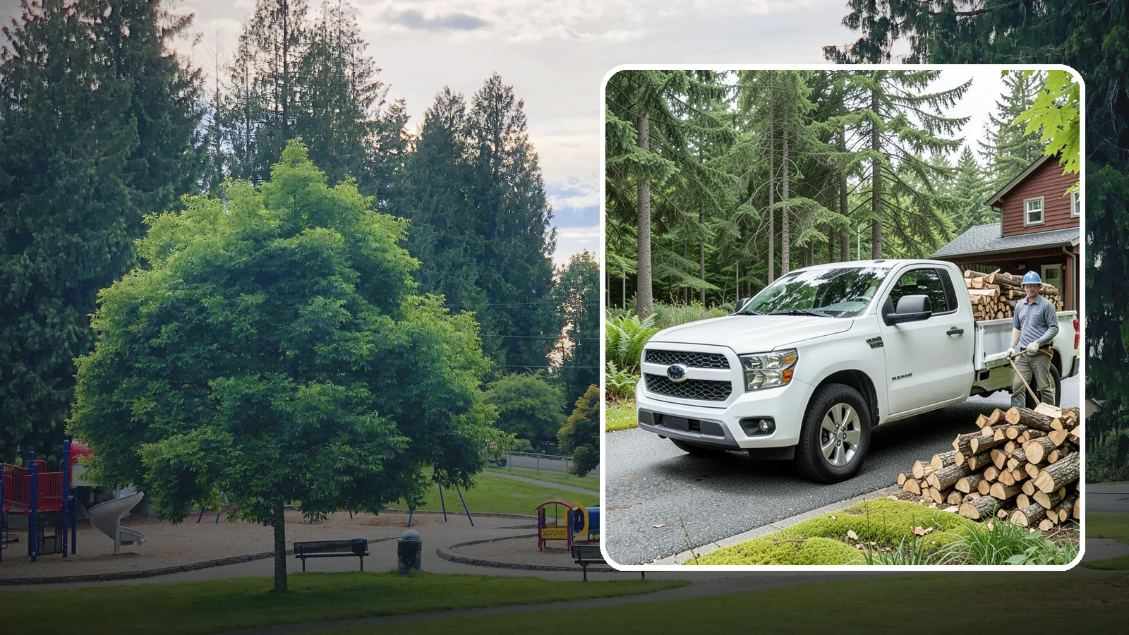 Backyard Delivery in Bonney Lake, Pierce County, WA - Firewood carried past the front of your property and placed in your backyard.