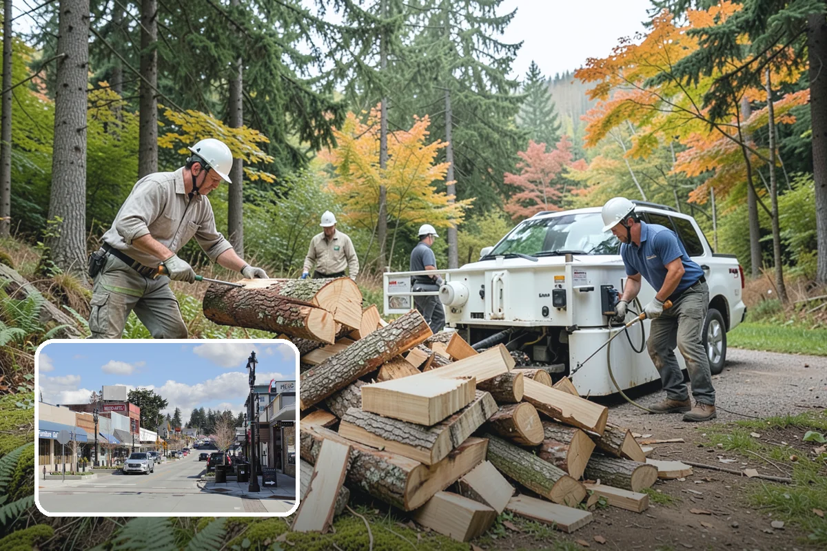 Backyard Delivery in Bothell, King County, WA - Wood placed close to where you burn it