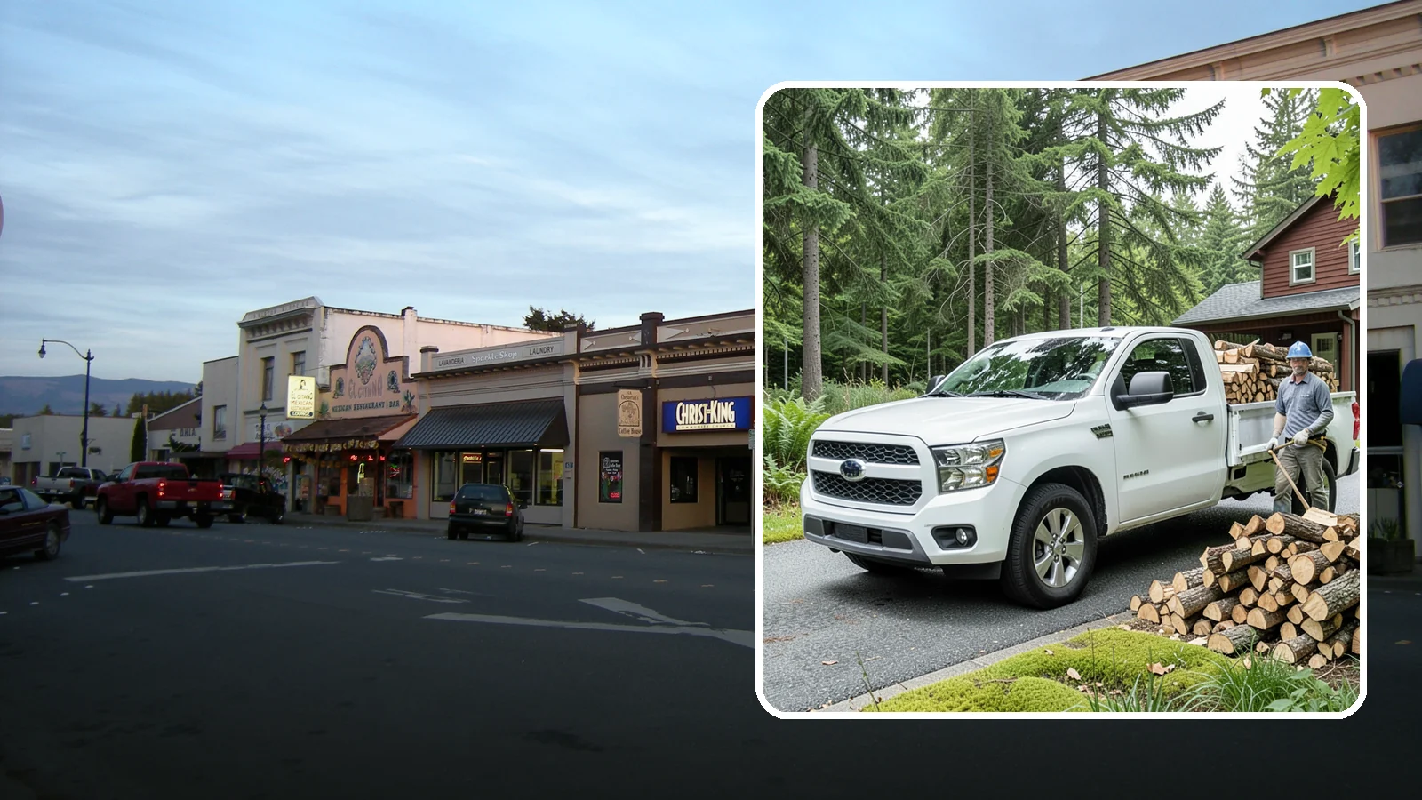 Backyard Delivery in Burlington, Skagit County, WA - Firewood carried past the front of your property and placed in your backyard.