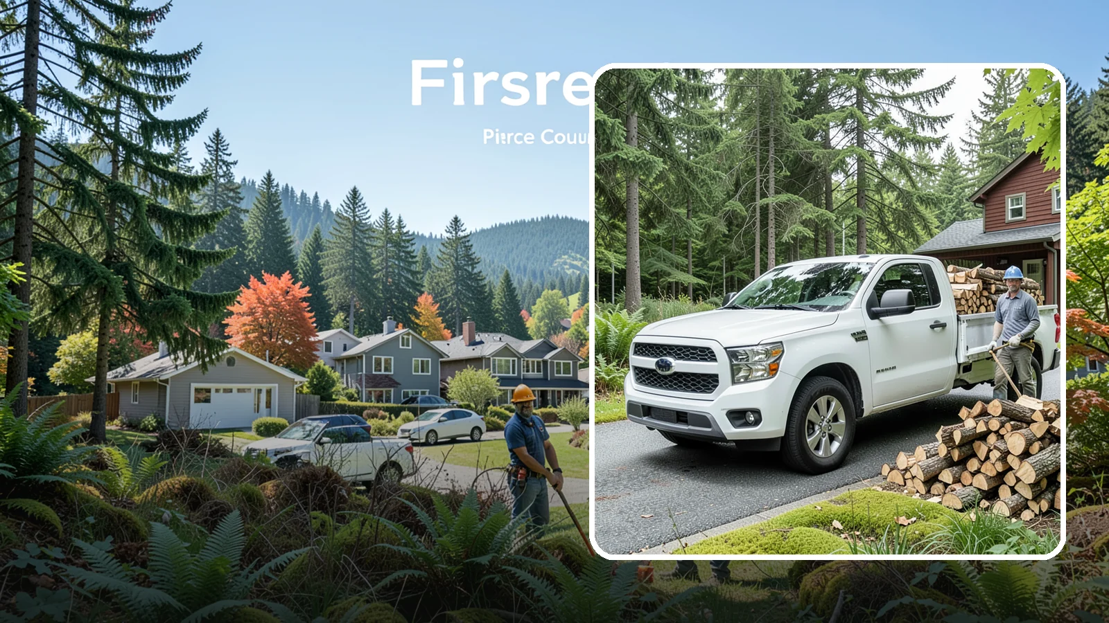 Backyard Delivery in Fircrest, Pierce County, WA - Firewood carried past the front of your property and placed in your backyard.