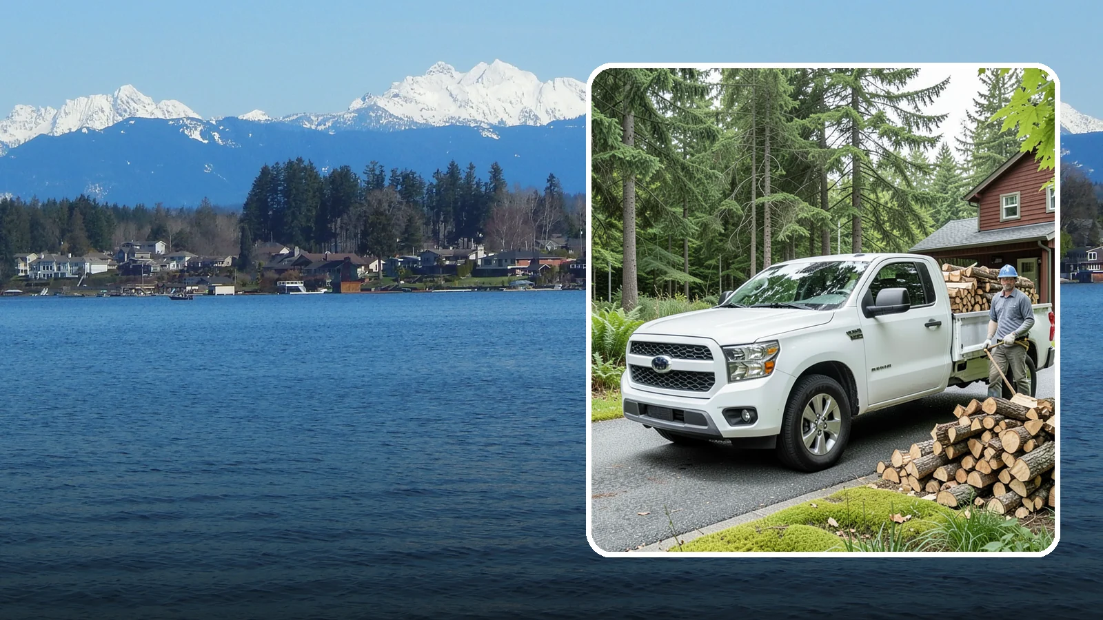 Backyard Delivery in Lake Stevens, Snohomish County, WA - Firewood carried past the front of your property and placed in your backyard.