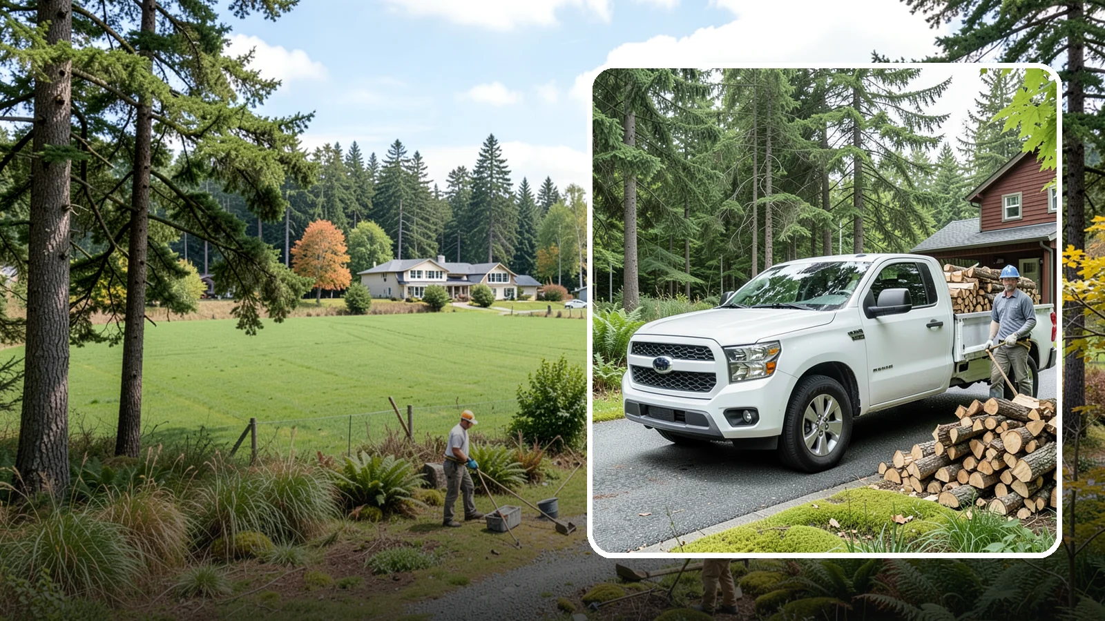 Backyard Delivery in Lyman, WA - Firewood carried past the front of your property and placed in your backyard.