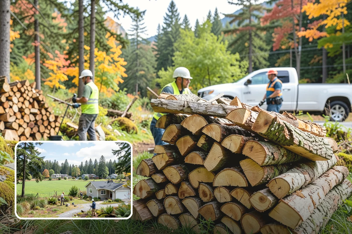 Backyard Delivery in Lyman, WA - Wood placed close to where you burn it