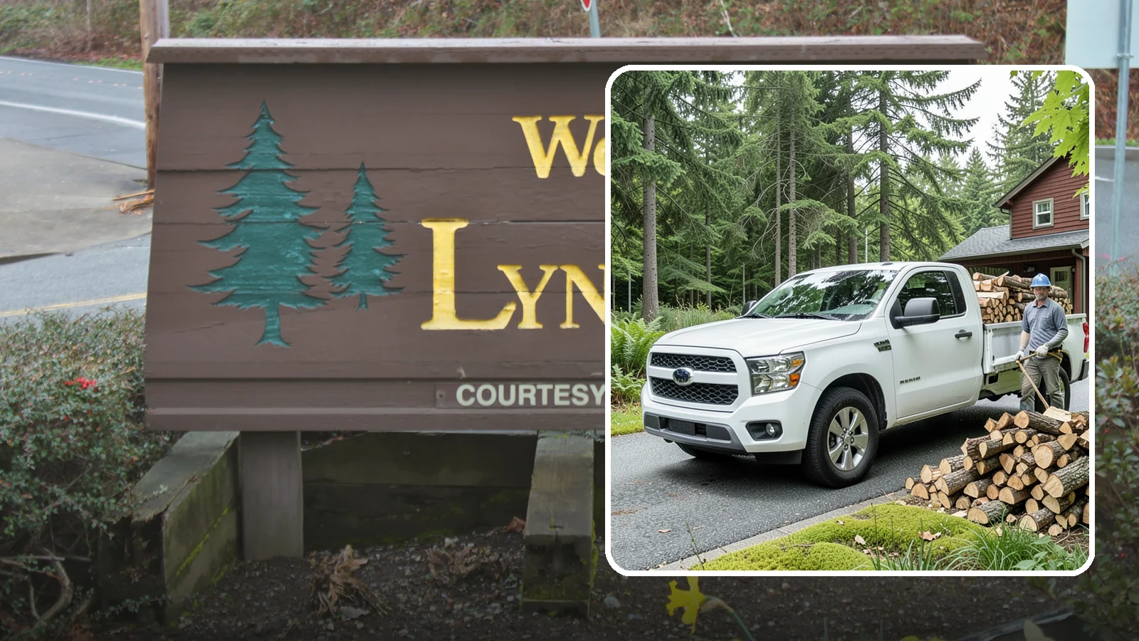 Backyard Delivery in Lynnwood, Snohomish County, WA - Firewood carried past the front of your property and placed in your backyard.