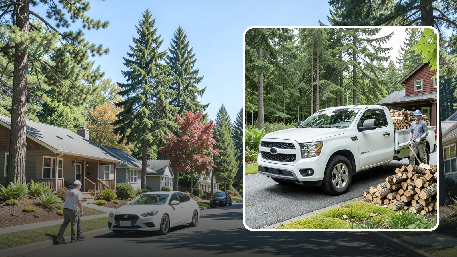 Backyard Delivery in Orting, Pierce County, WA - Firewood carried past the front of your property and placed in your backyard.