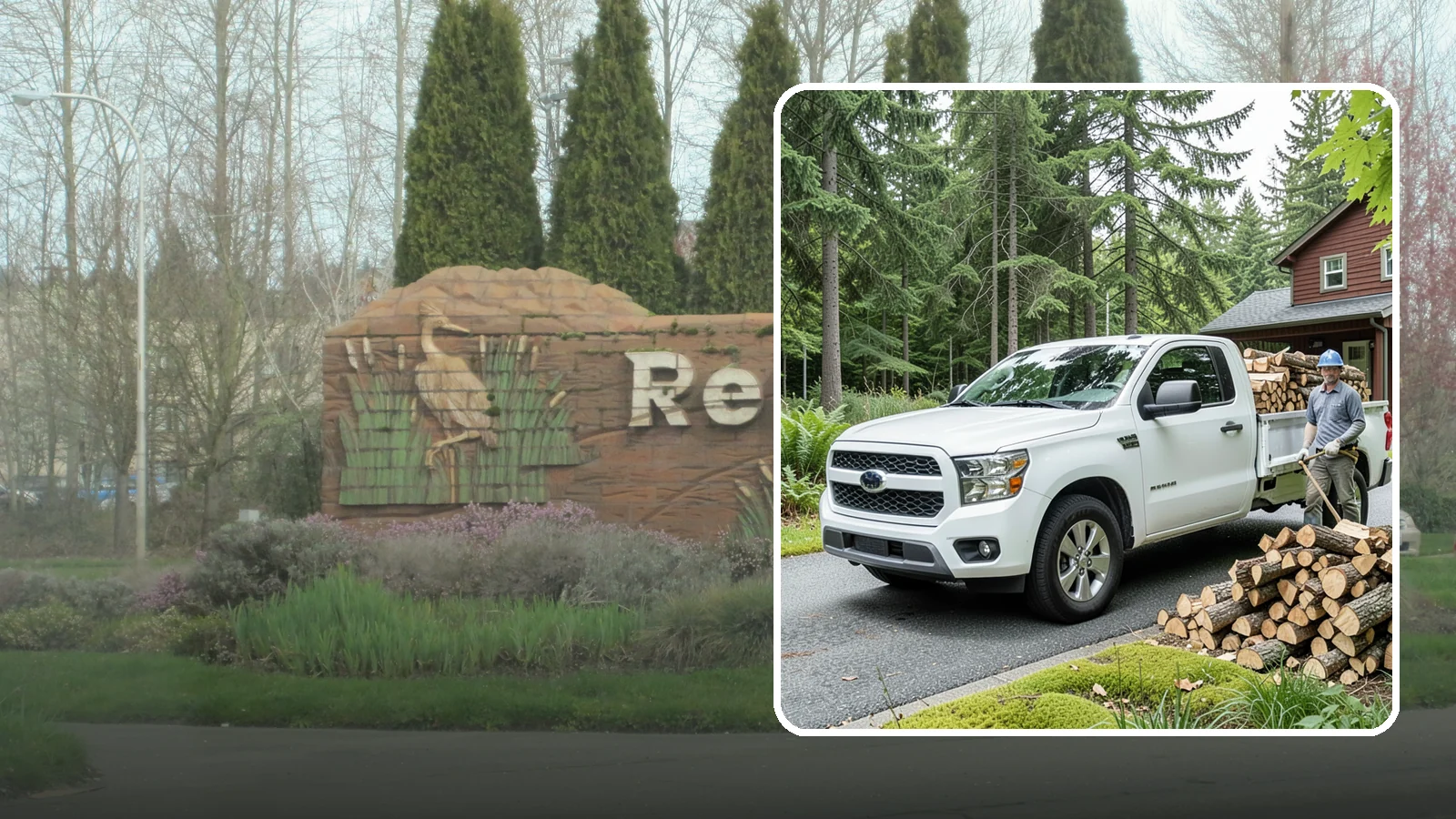 Backyard Delivery in Renton, King County, WA - Firewood carried past the front of your property and placed in your backyard.