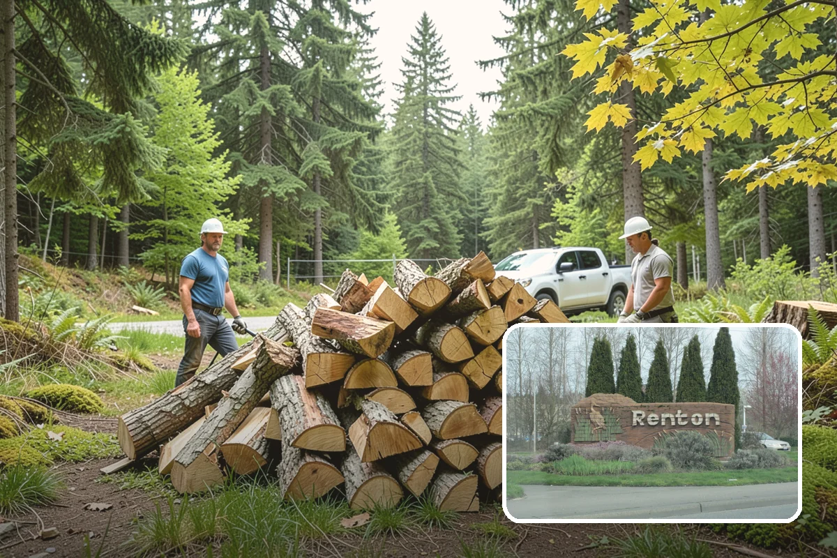Backyard Delivery in Renton, King County, WA - Wood placed close to where you burn it