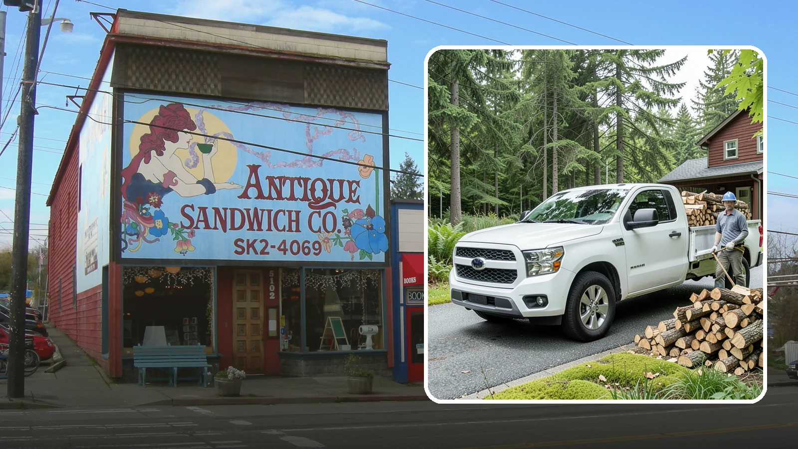 Backyard Delivery in Ruston, Pierce County, WA - Firewood carried past the front of your property and placed in your backyard.