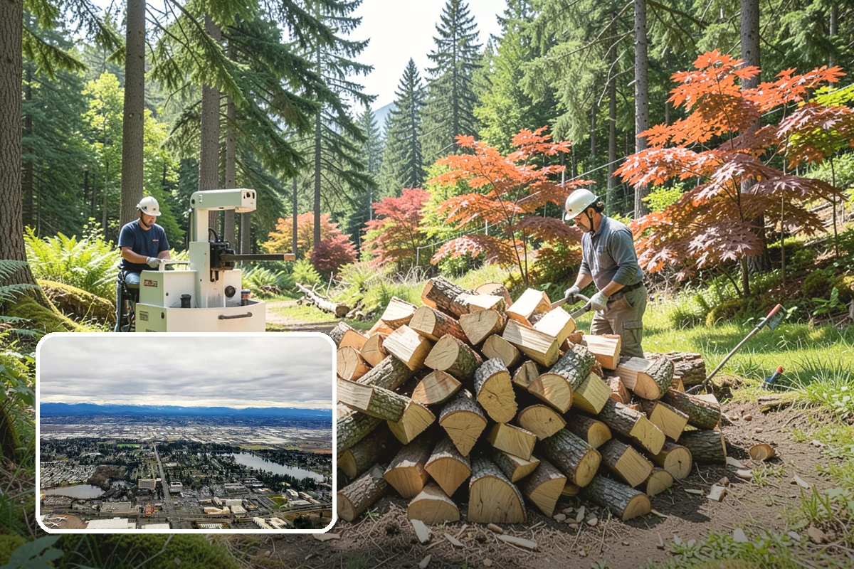 Backyard Delivery in SeaTac, WA - Wood placed close to where you burn it