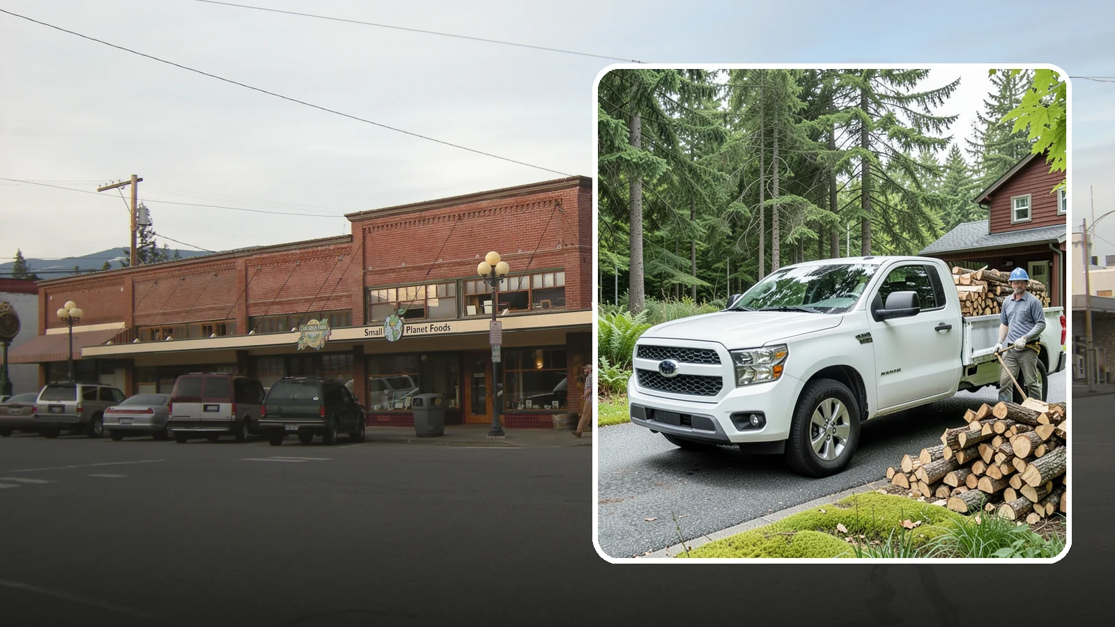 Backyard Delivery in Sedro-Woolley, Skagit County, WA - Firewood carried past the front of your property and placed in your backyard.