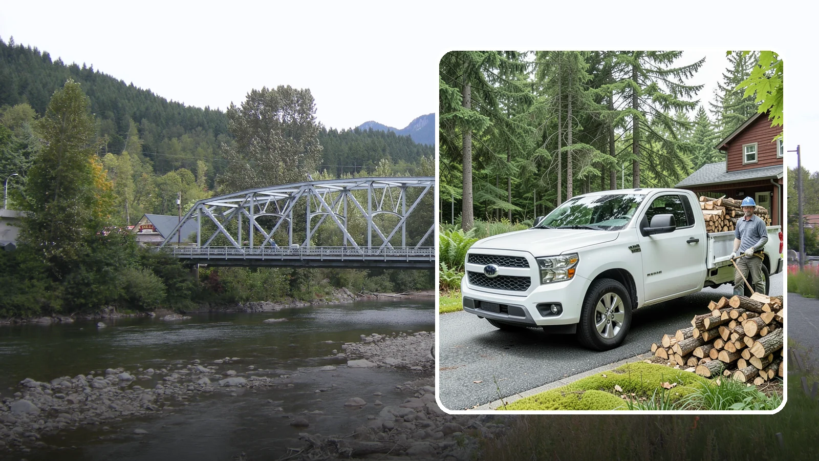 Backyard Delivery in Skykomish, King County, WA - Firewood carried past the front of your property and placed in your backyard.