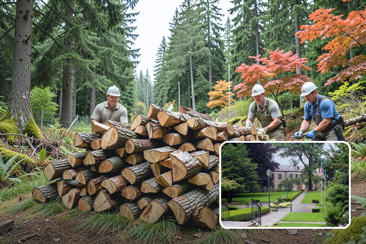 Backyard Delivery in Woodinville, King County, WA - Wood placed close to where you burn it