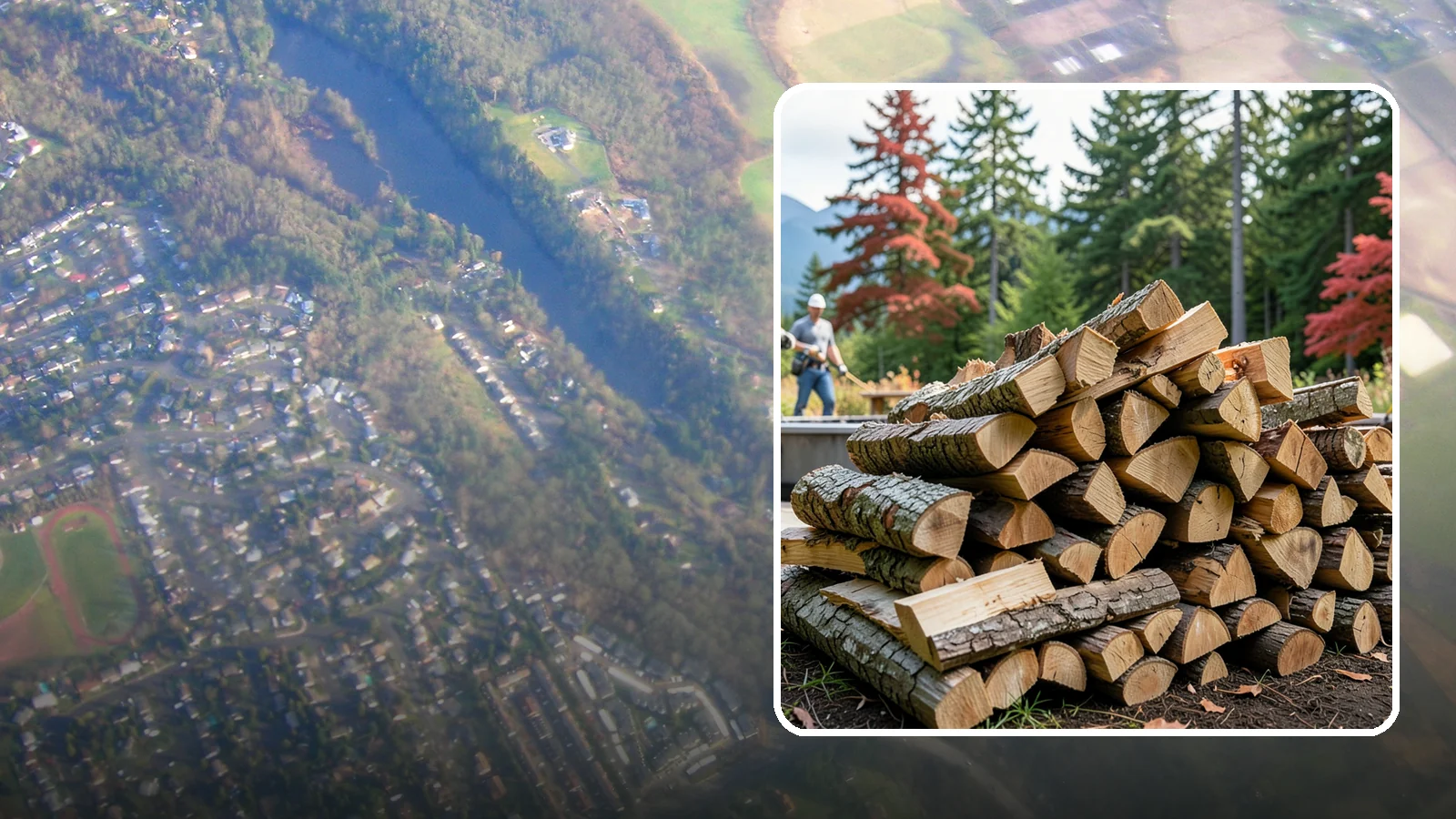 Backyard Fire Pit Wood in Algona, King County, WA - Clean-burning firewood sized specifically for backyard fire pits and patios.