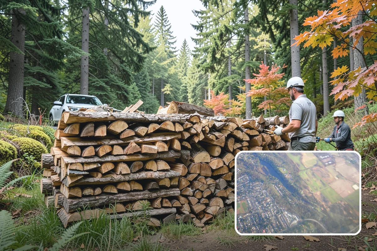 Backyard Fire Pit Wood in Algona, King County, WA - Sized to fit common backyard fire pits