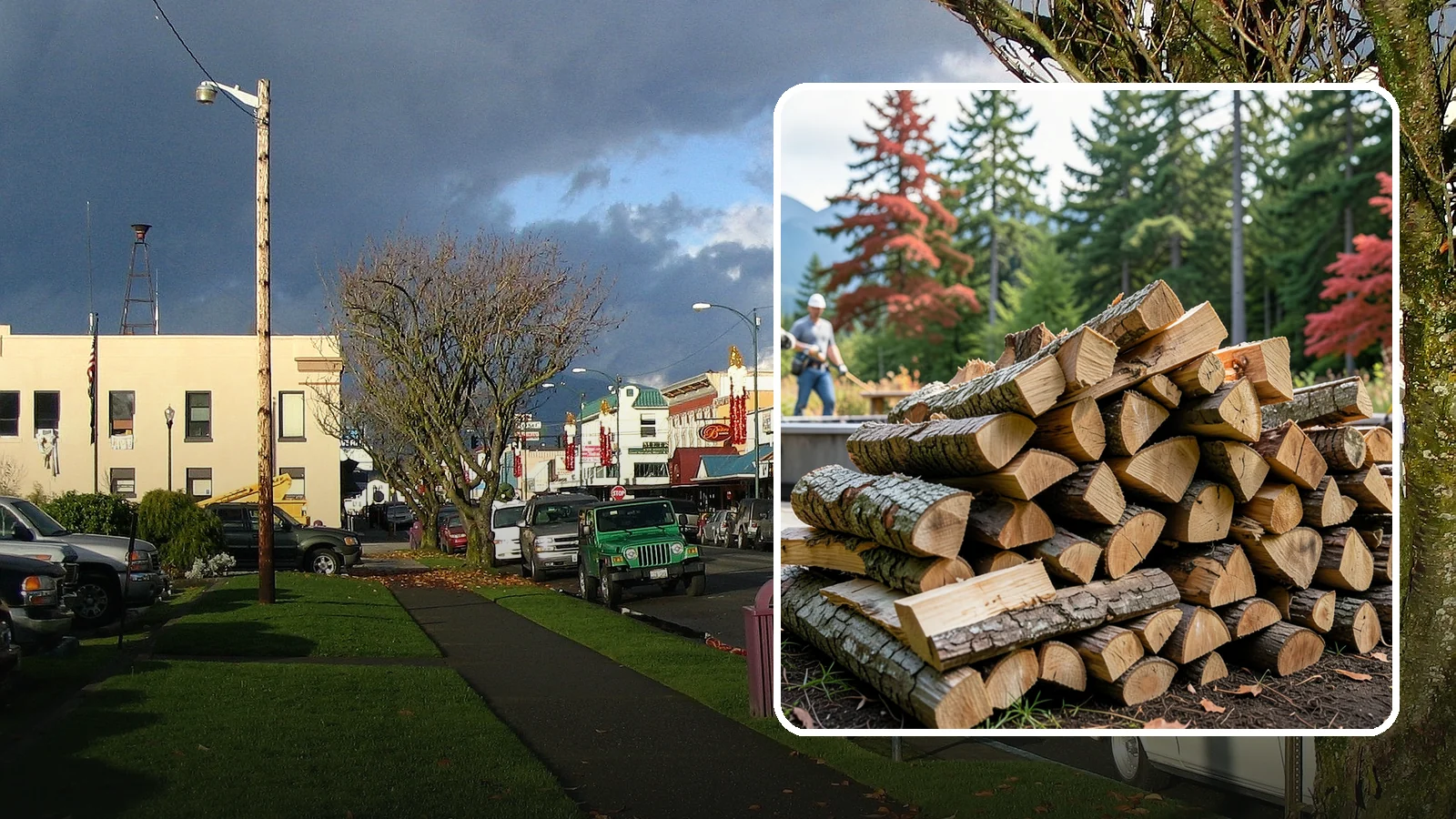 Backyard Fire Pit Wood in Arlington, Snohomish County, WA - Clean-burning firewood sized specifically for backyard fire pits and patios.