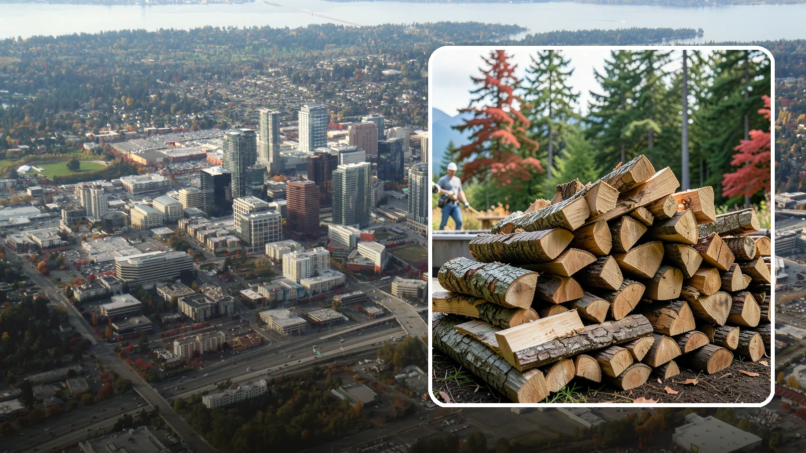 Backyard Fire Pit Wood in Bellevue, King County, WA - Clean-burning firewood sized specifically for backyard fire pits and patios.