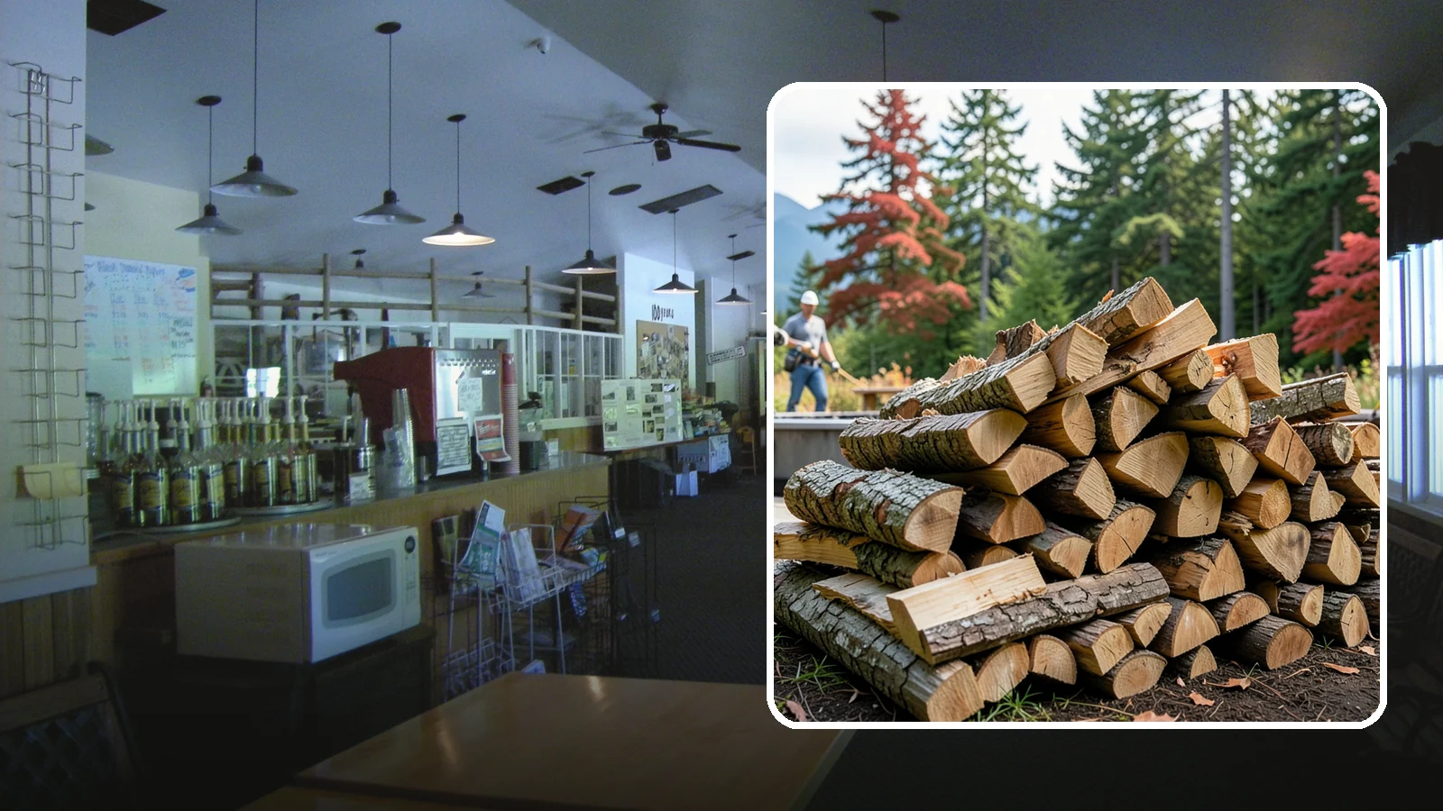 Backyard Fire Pit Wood in Black Diamond, King County, WA - Clean-burning firewood sized specifically for backyard fire pits and patios.