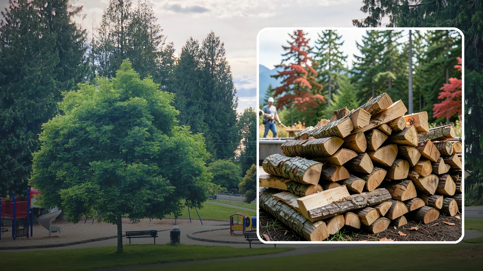 Backyard Fire Pit Wood in Bonney Lake, Pierce County, WA - Clean-burning firewood sized specifically for backyard fire pits and patios.