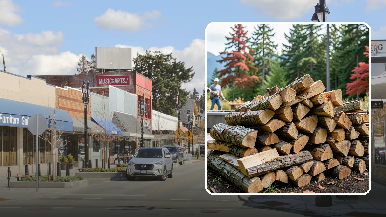 Backyard Fire Pit Wood in Bothell, King County, WA - Clean-burning firewood sized specifically for backyard fire pits and patios.