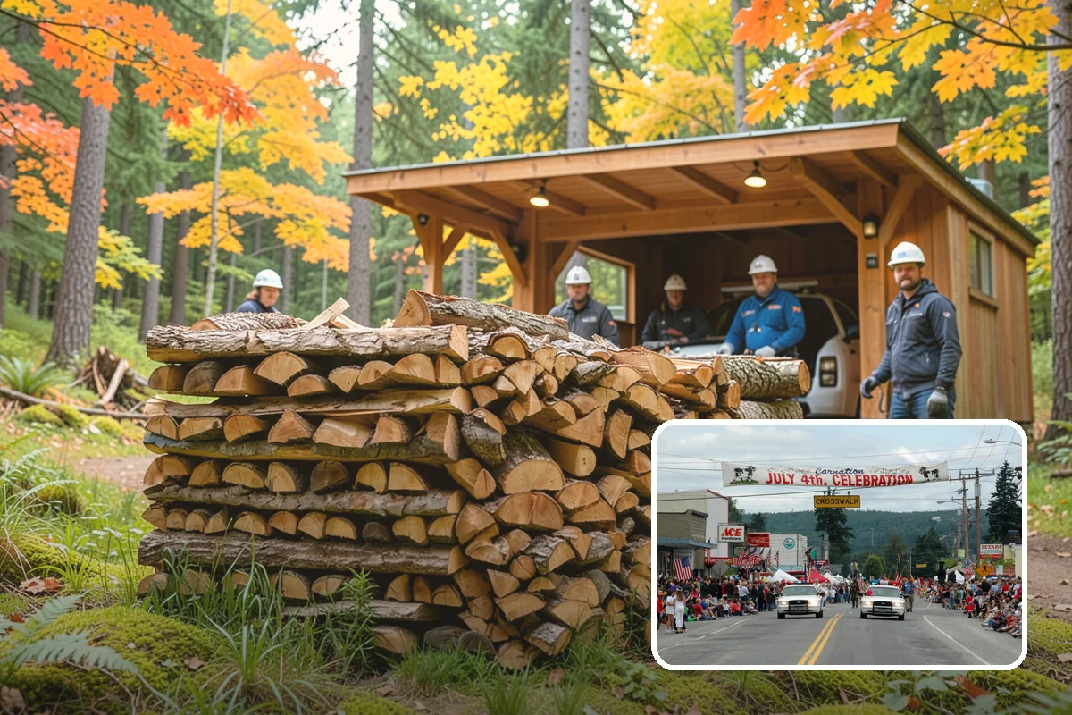 Backyard Fire Pit Wood in Carnation, King County, WA - Sized to fit common backyard fire pits