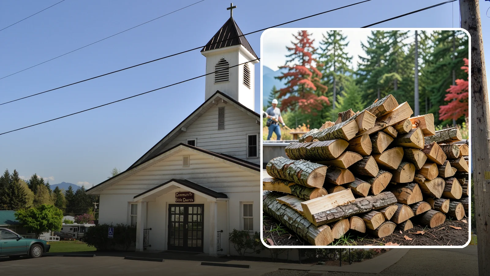 Backyard Fire Pit Wood in Concrete, Skagit County, WA - Clean-burning firewood sized specifically for backyard fire pits and patios.