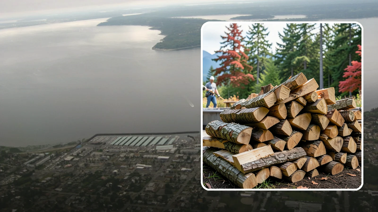 Backyard Fire Pit Wood in Des Moines, King County, WA - Clean-burning firewood sized specifically for backyard fire pits and patios.