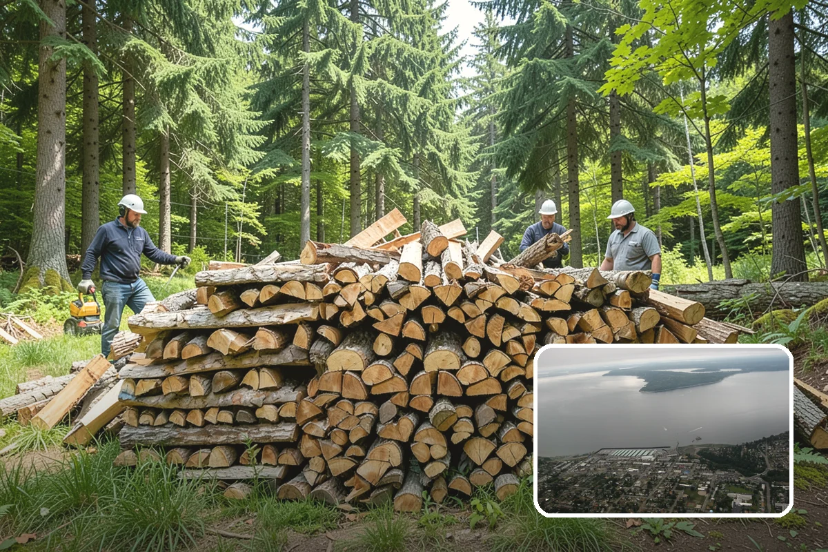 Backyard Fire Pit Wood in Des Moines, King County, WA - Sized to fit common backyard fire pits