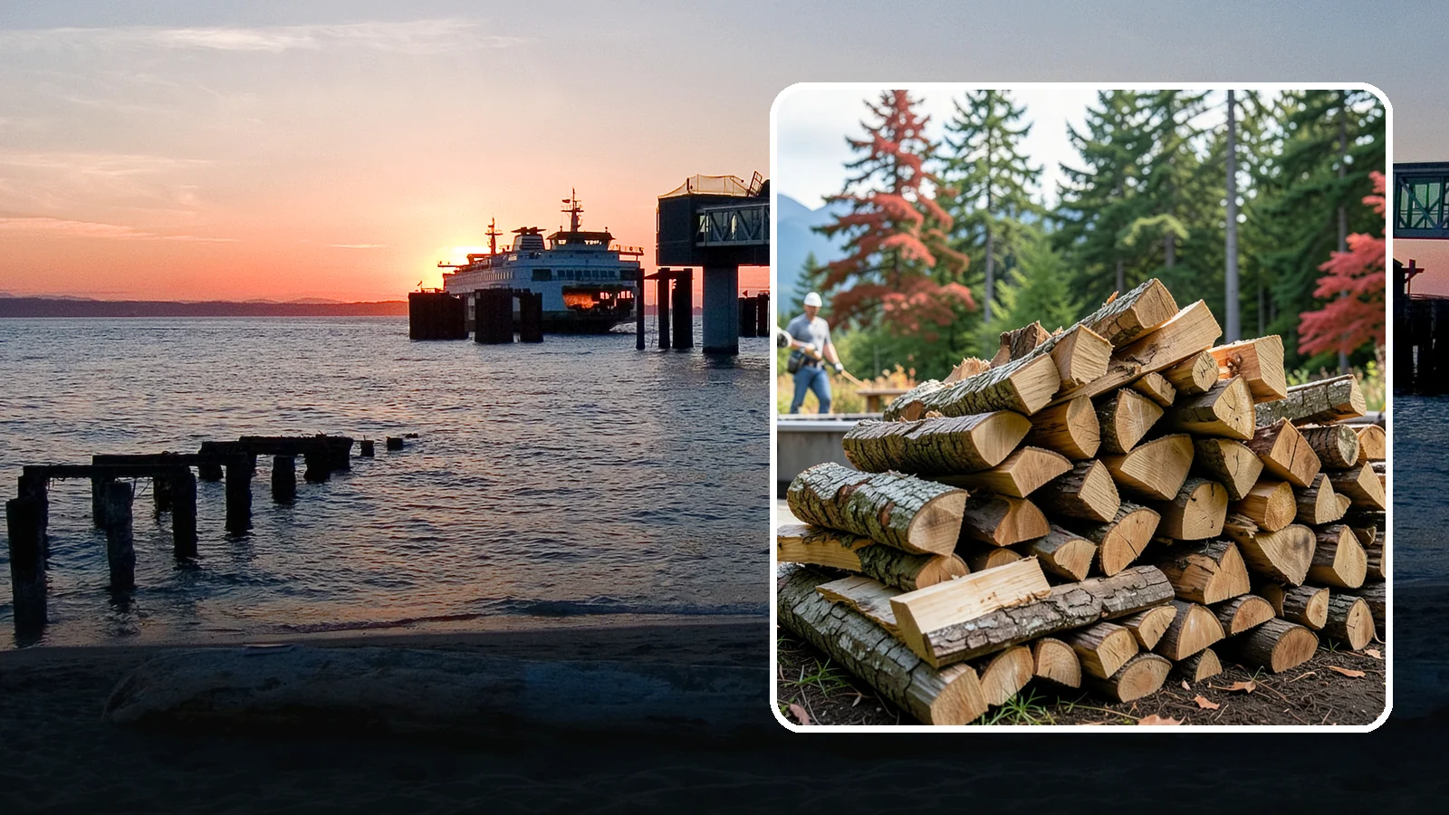 Backyard Fire Pit Wood in Edmonds, Snohomish County, WA - Clean-burning firewood sized specifically for backyard fire pits and patios.