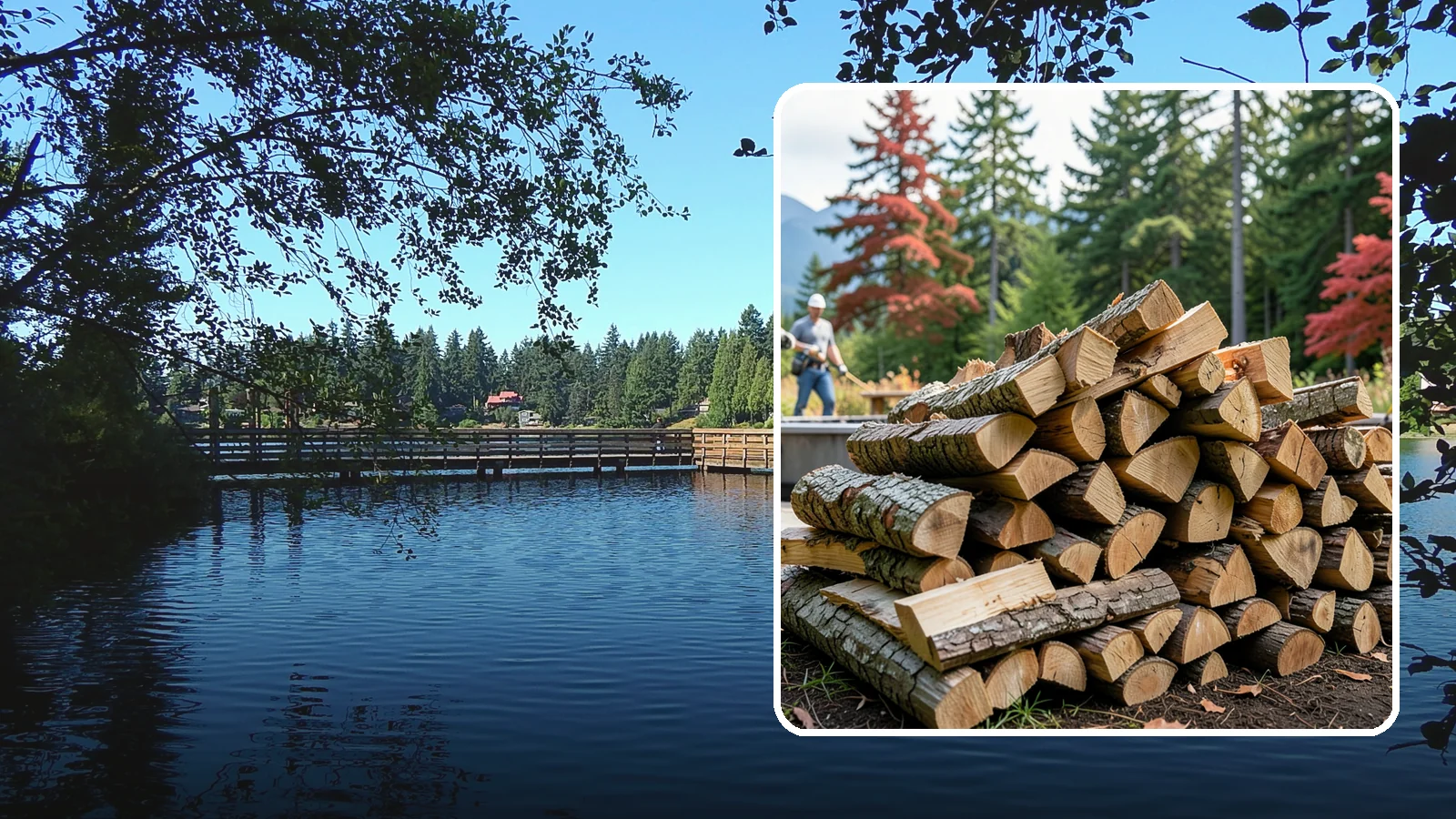 Backyard Fire Pit Wood in Federal Way, King County, WA - Clean-burning firewood sized specifically for backyard fire pits and patios.