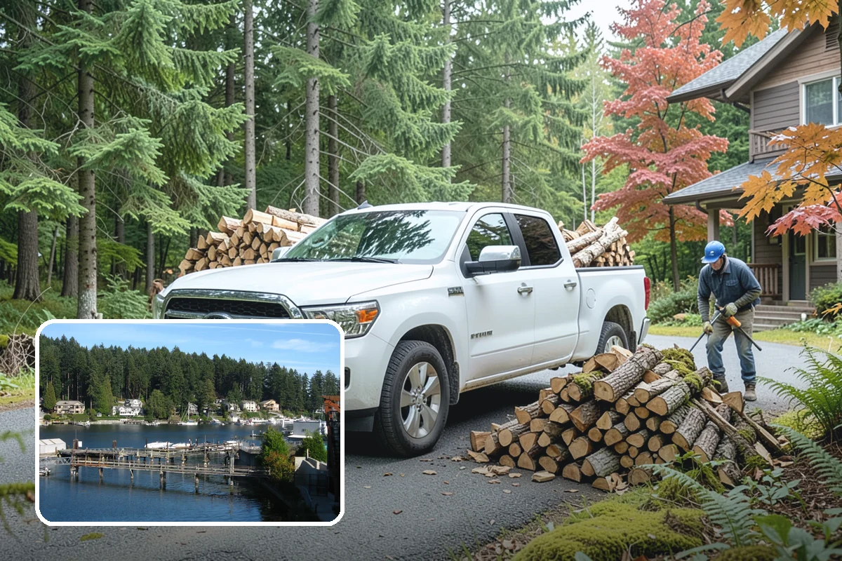 Backyard Fire Pit Wood in Gig Harbor, Pierce County, WA - Sized to fit common backyard fire pits