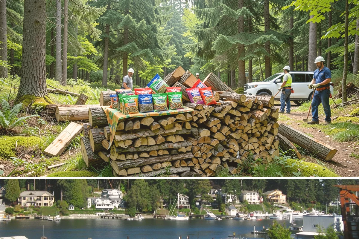 Backyard Fire Pit Wood in Gig Harbor, Pierce County, WA - Backyard fires run year-round here, but demand rises in summer, so restock before warm-weather gatherings.