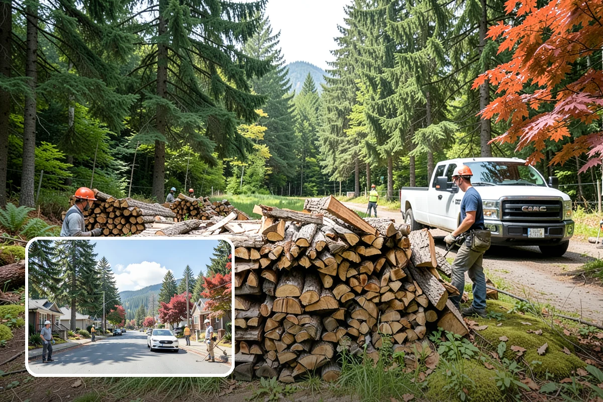 Backyard Fire Pit Wood in Hunts Point, King County, WA - Sized to fit common backyard fire pits