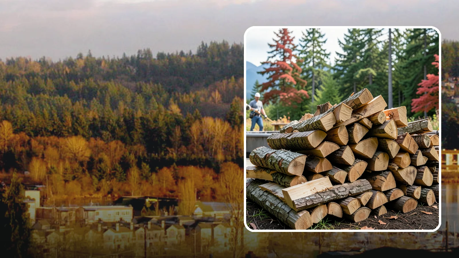 Backyard Fire Pit Wood in Kenmore, King County, WA - Clean-burning firewood sized specifically for backyard fire pits and patios.