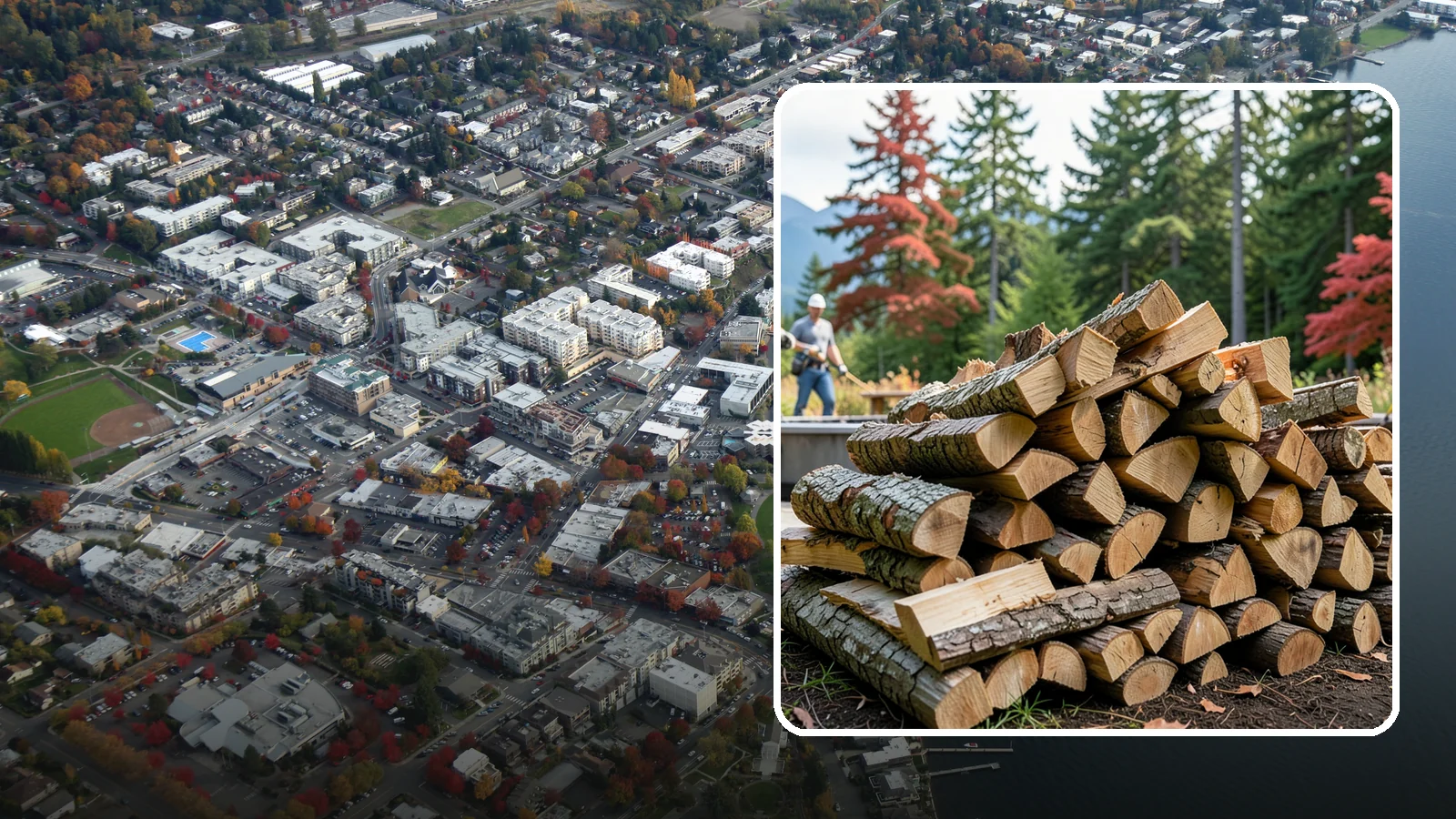Backyard Fire Pit Wood in Kirkland, King County, WA - Clean-burning firewood sized specifically for backyard fire pits and patios.
