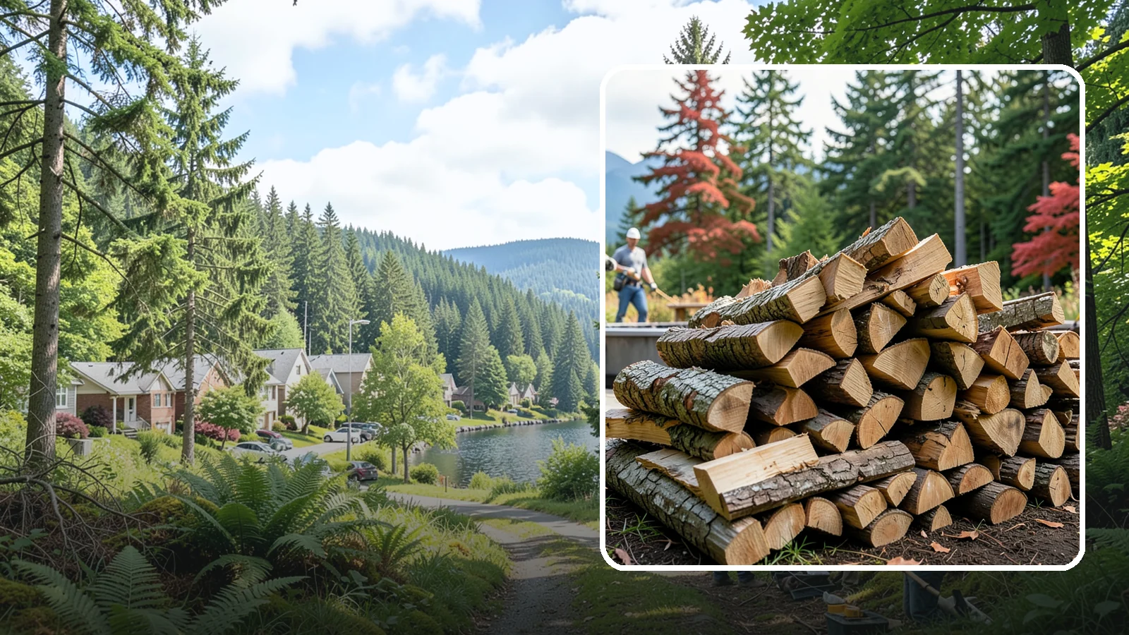 Backyard Fire Pit Wood in Lake Forest Park, King County, WA - Clean-burning firewood sized specifically for backyard fire pits and patios.