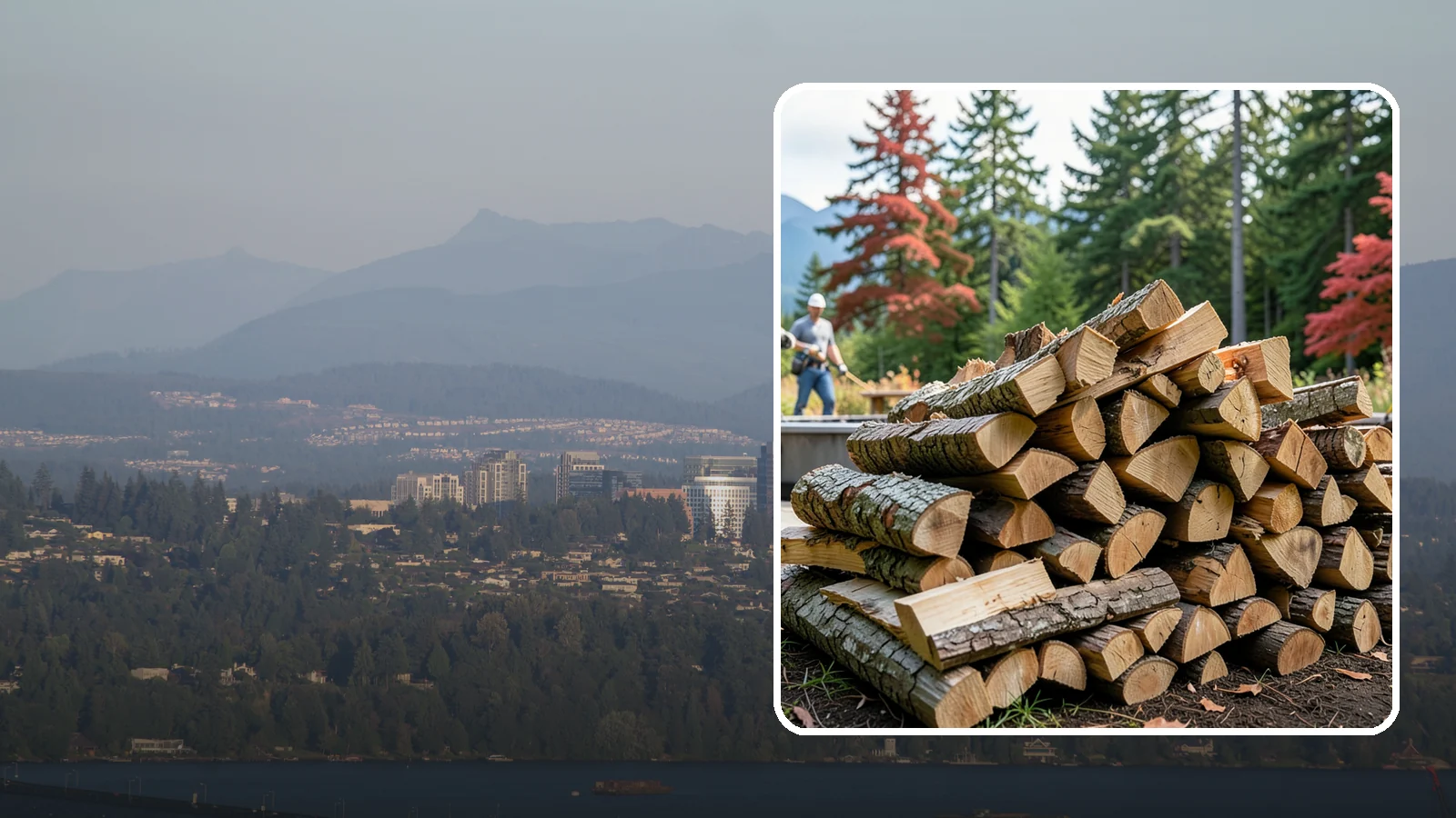 Backyard Fire Pit Wood in Medina, King County, WA - Clean-burning firewood sized specifically for backyard fire pits and patios.