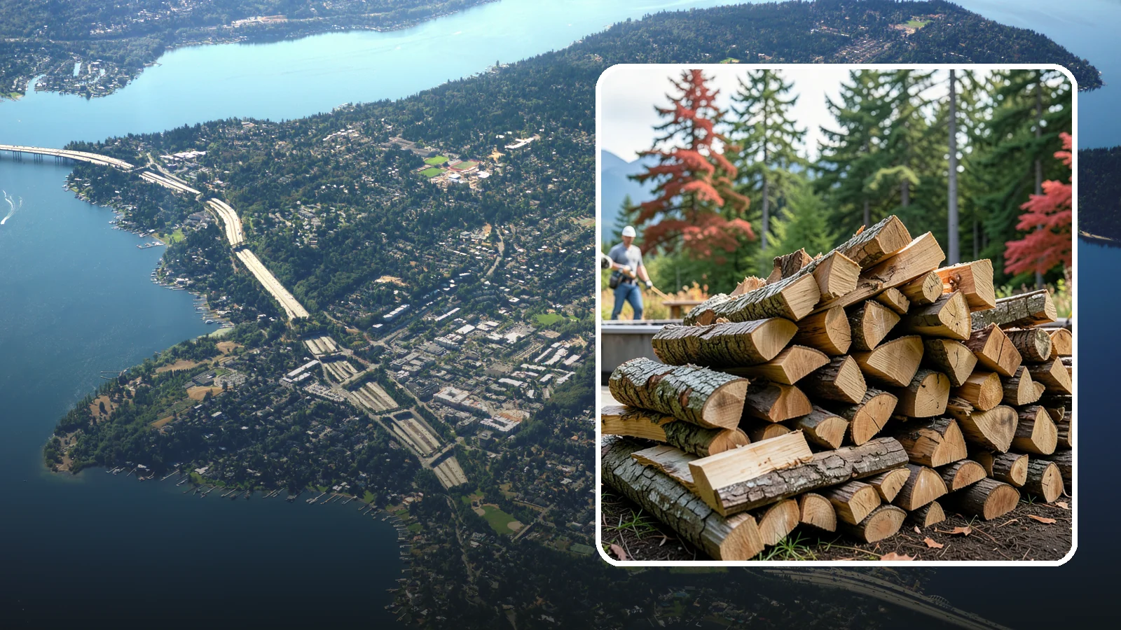Backyard Fire Pit Wood in Mercer Island, King County, WA - Clean-burning firewood sized specifically for backyard fire pits and patios.