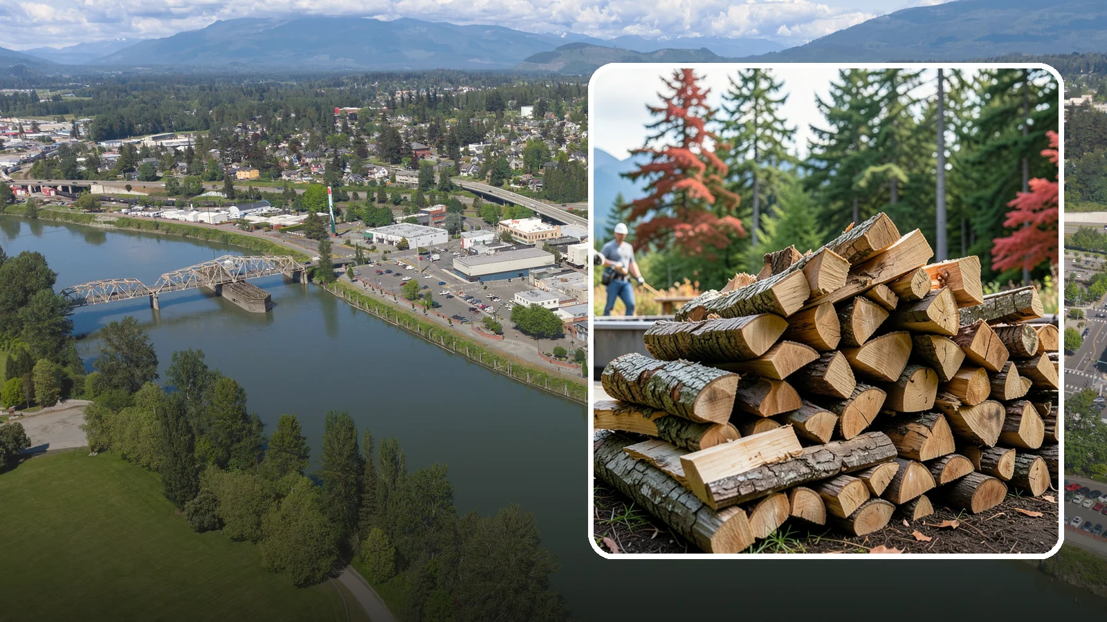 Backyard Fire Pit Wood in Mount Vernon, Skagit County, WA - Clean-burning firewood sized specifically for backyard fire pits and patios.