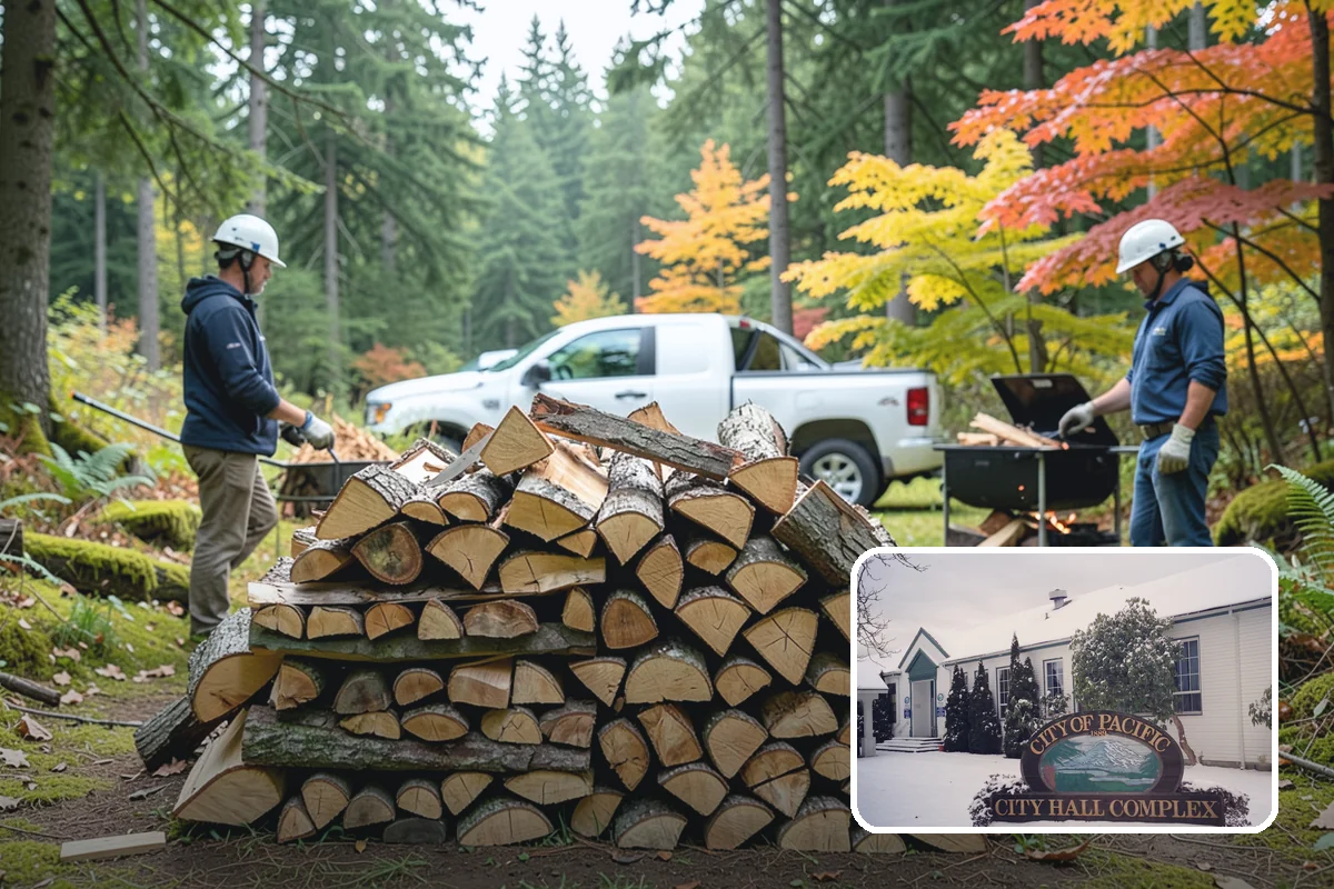 Backyard Fire Pit Wood in Pacific, King County, WA - Sized to fit common backyard fire pits