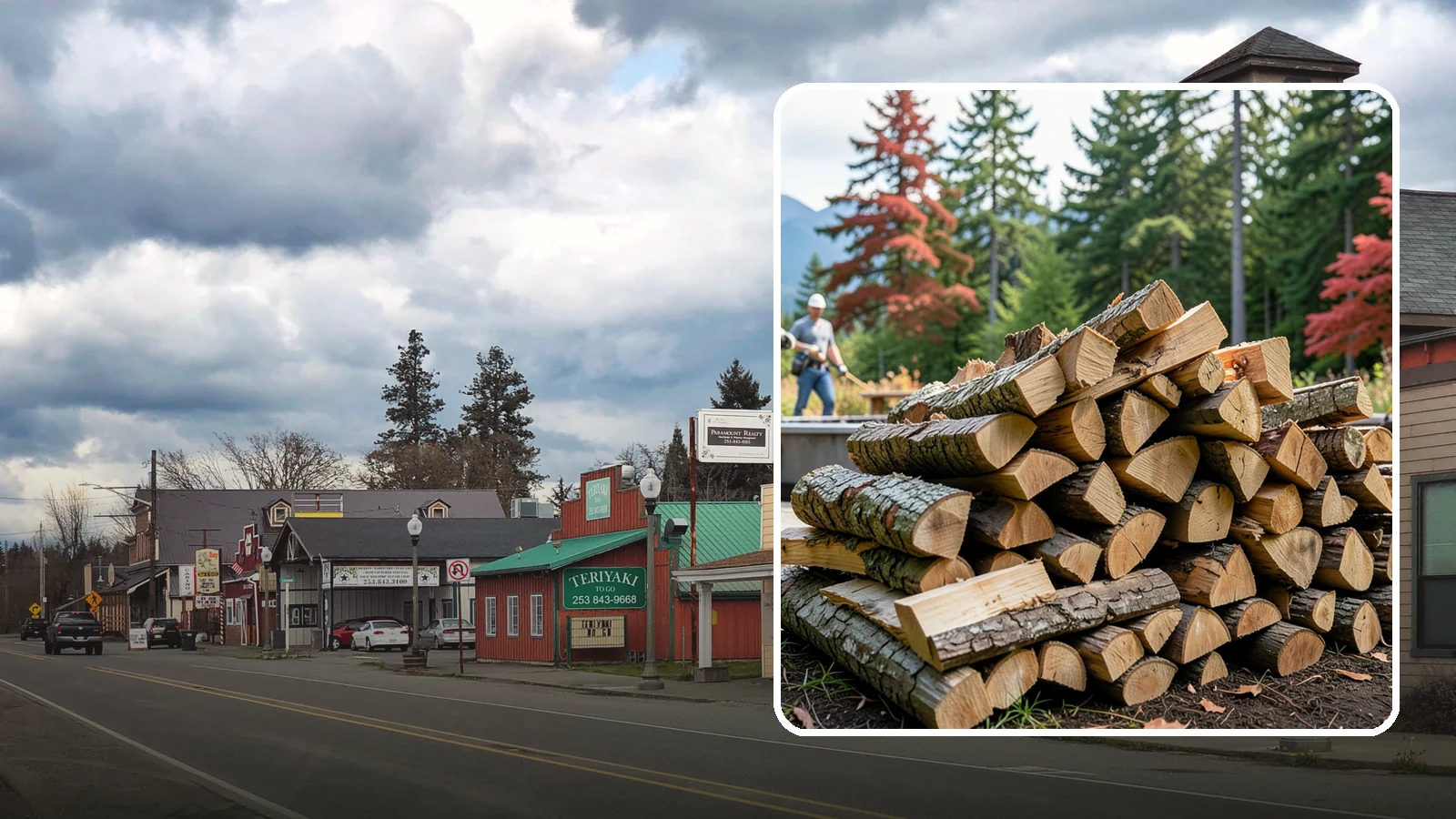 Backyard Fire Pit Wood in Roy, Pierce County, WA - Clean-burning firewood sized specifically for backyard fire pits and patios.