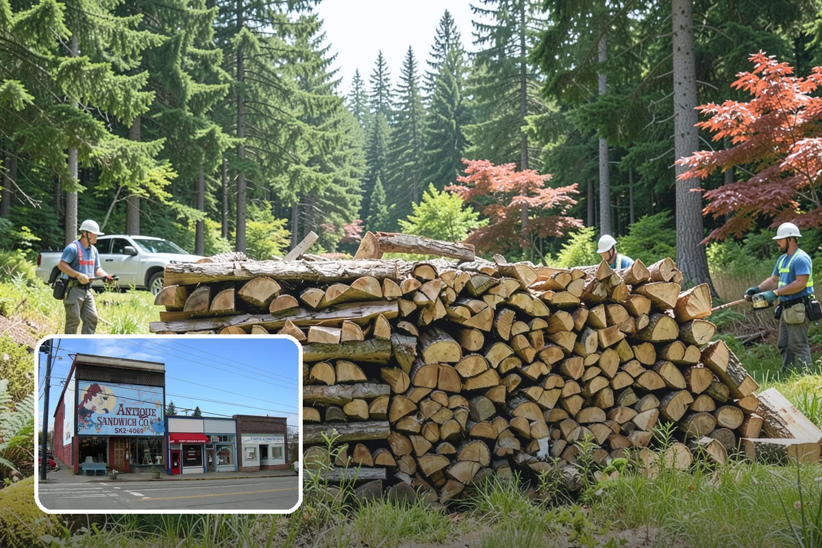 Backyard Fire Pit Wood in Ruston, Pierce County, WA - Sized to fit common backyard fire pits