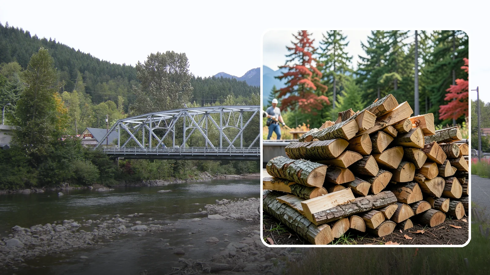 Backyard Fire Pit Wood in Skykomish, King County, WA - Clean-burning firewood sized specifically for backyard fire pits and patios.