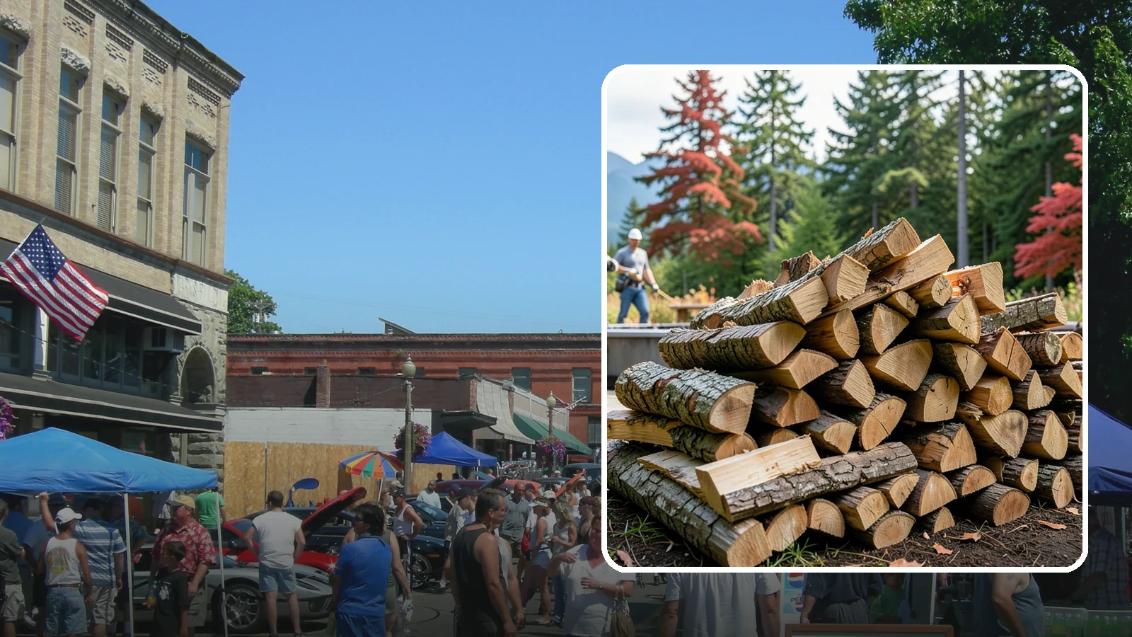 Backyard Fire Pit Wood in Snohomish, Snohomish County, WA - Clean-burning firewood sized specifically for backyard fire pits and patios.