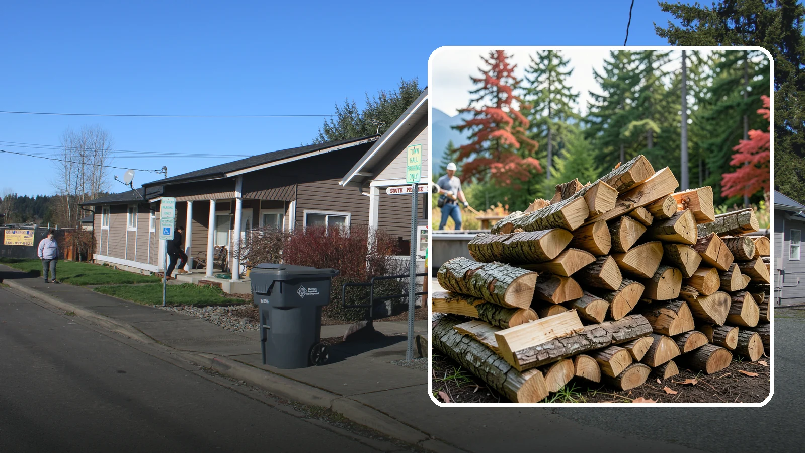 Backyard Fire Pit Wood in South Prairie, Pierce County, WA - Clean-burning firewood sized specifically for backyard fire pits and patios.