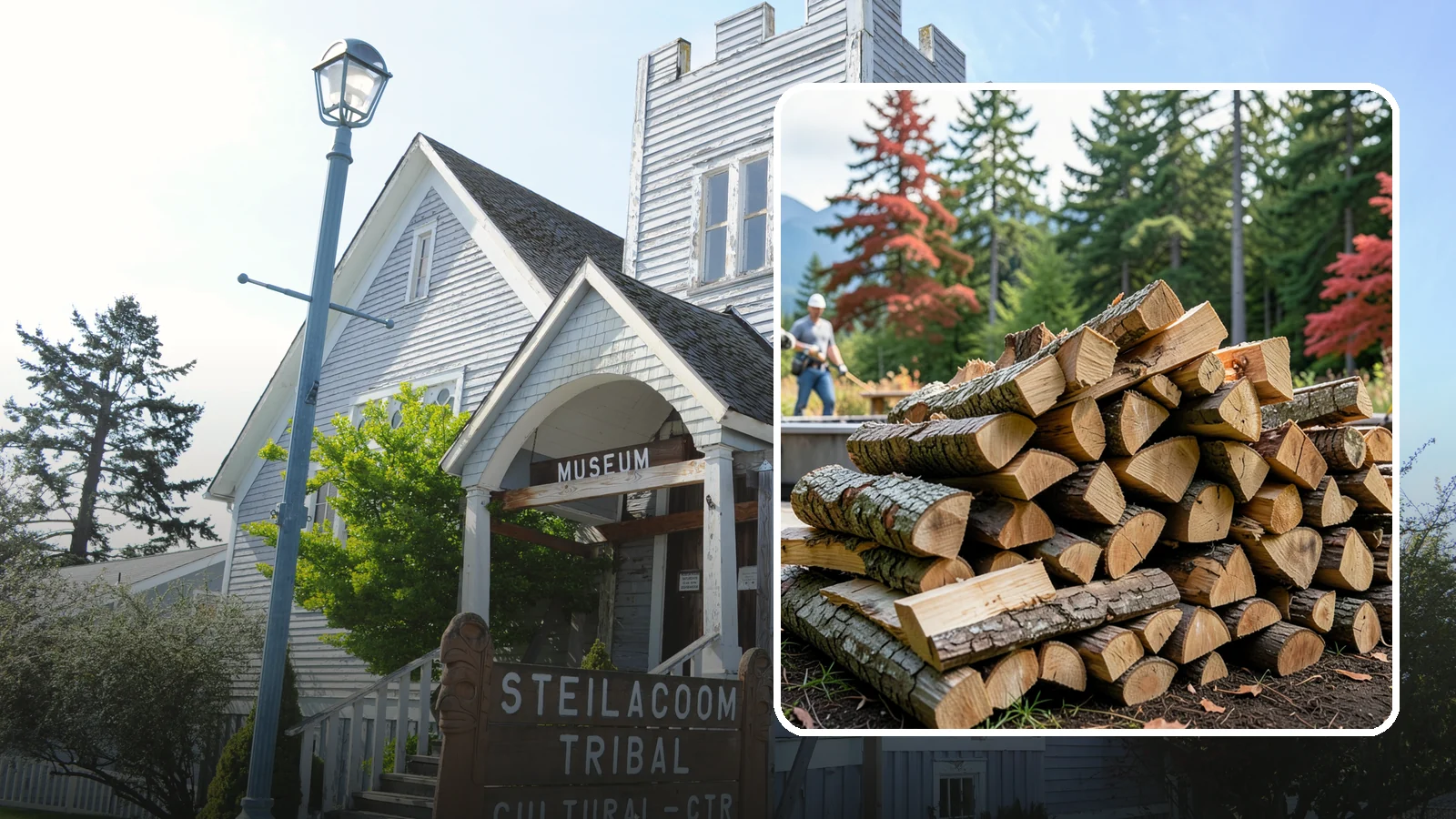 Backyard Fire Pit Wood in Steilacoom, Pierce County, WA - Clean-burning firewood sized specifically for backyard fire pits and patios.
