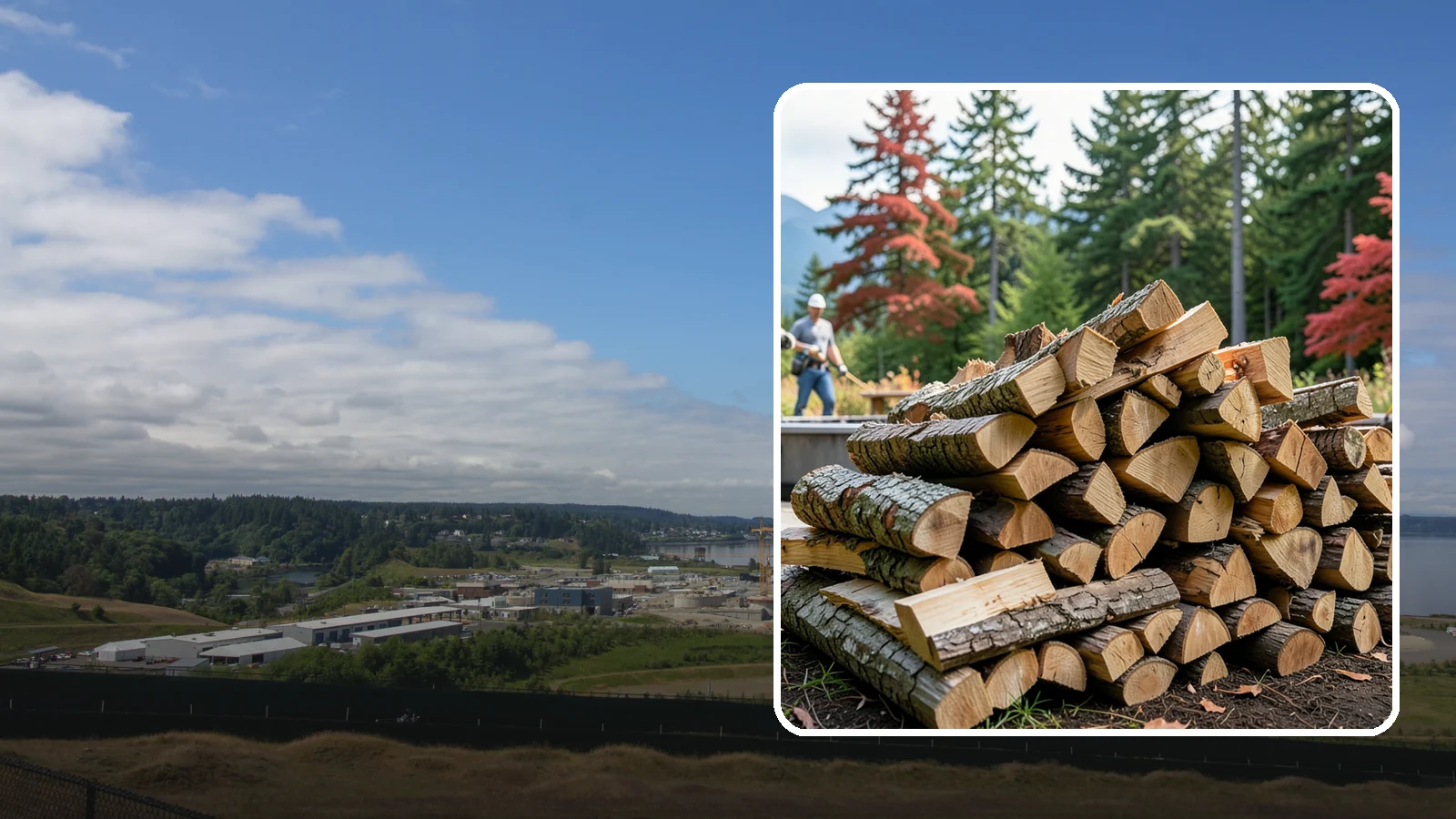 Backyard Fire Pit Wood in University Place, Pierce County, WA - Clean-burning firewood sized specifically for backyard fire pits and patios.
