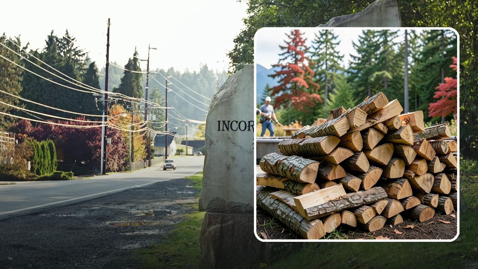 Backyard Fire Pit Wood in Wilkeson, Pierce County, WA - Clean-burning firewood sized specifically for backyard fire pits and patios.